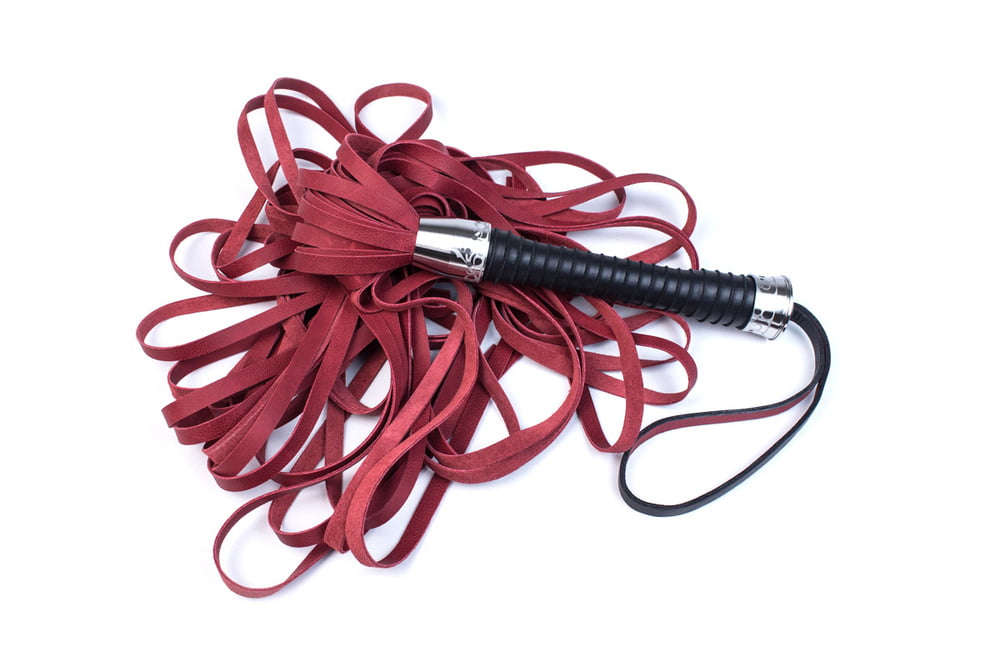 Red leather flogger #94678055