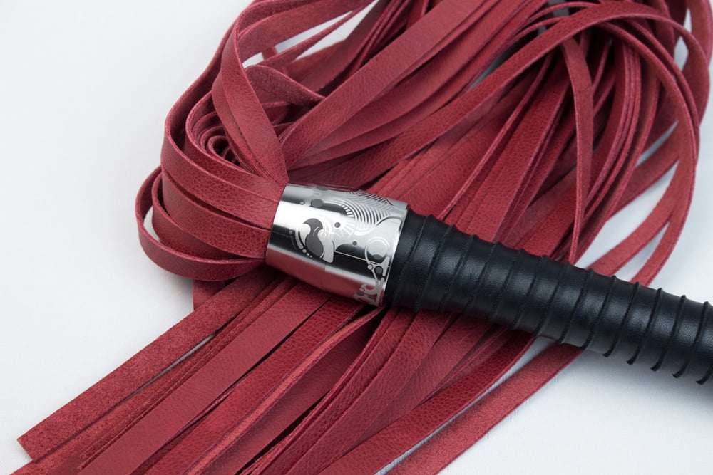 Red leather flogger #94678066