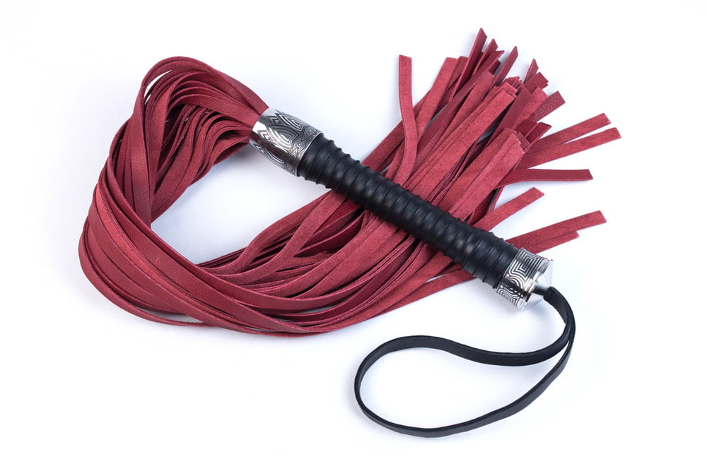 Red leather flogger #94678068