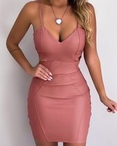 Pink Leather Dress 3 - by Redbull18 #99739959