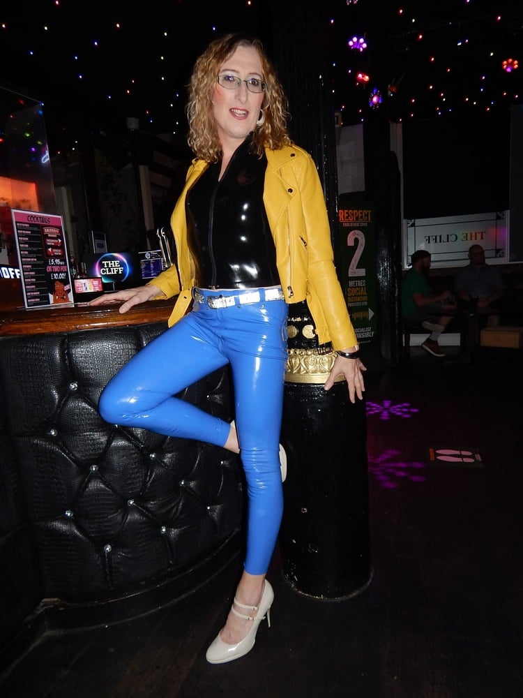 Latex Jeans and Top n the Pub #106665683