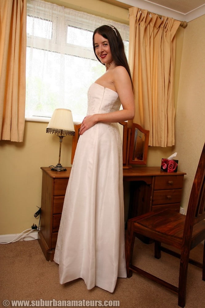 Bride Wedding Dress and Stockings #88738594