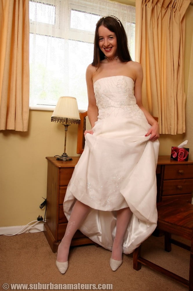 Bride Wedding Dress and Stockings #88738596