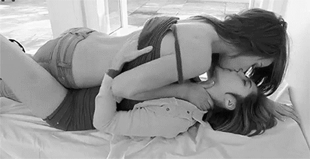 sensual kisses of bisexual women #97074045