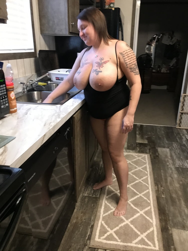 Huge natural tits walking through house naked #95916717
