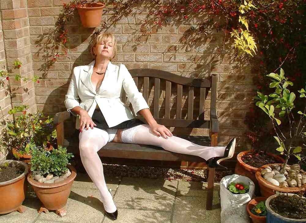 Hot granny stripping in backyard #88266043