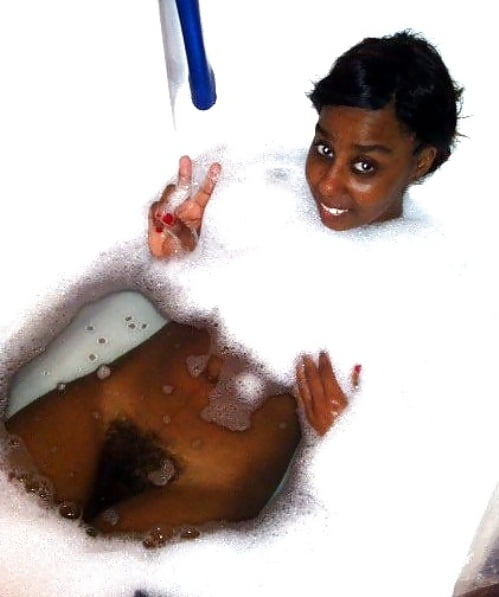 black beauty in her bathroom, Bath Shower 08 #98653904