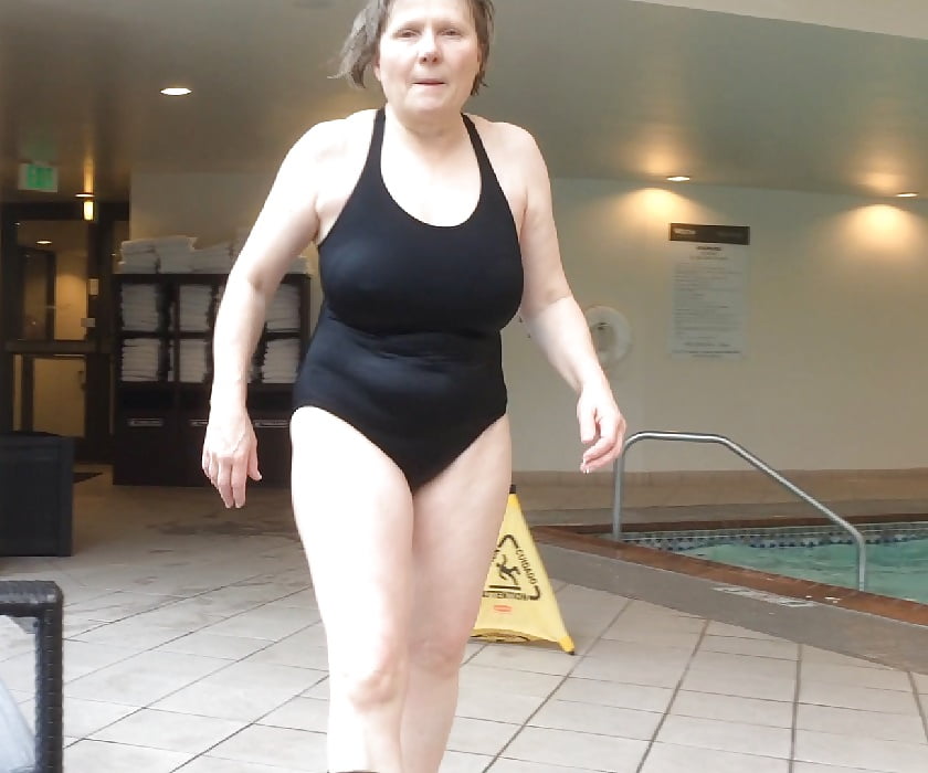 Watch busty grandma swim and shower by MarieRocks #107040422