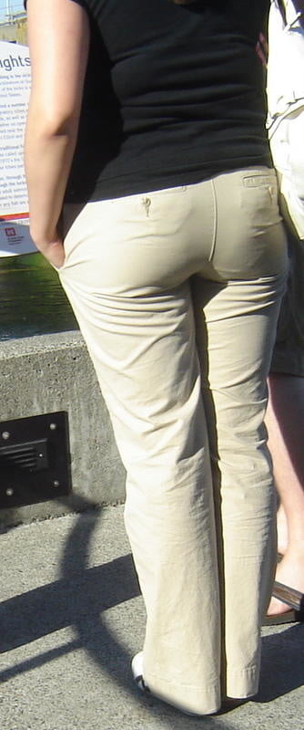 Hot women in Khakis, Light Coloured Pants, trousers #100082566