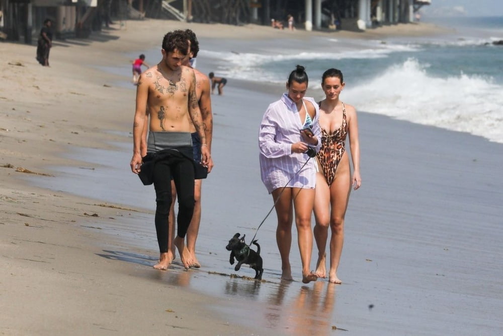 Dua Lipa Walks Around the Beach in a Bikini #80410014