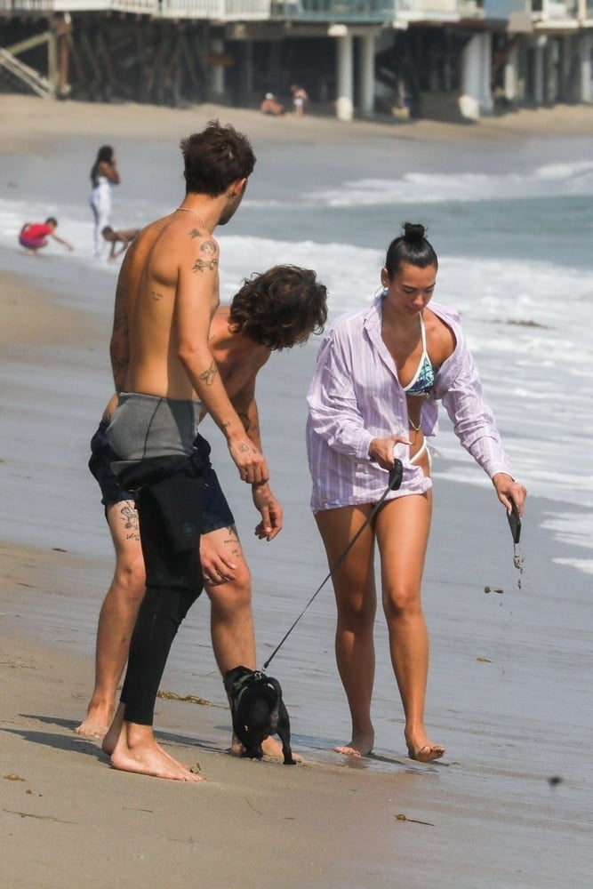 Dua Lipa Walks Around the Beach in a Bikini #80410108