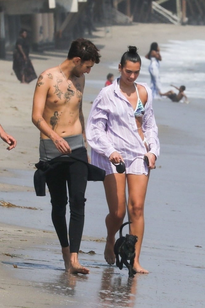 Dua Lipa Walks Around the Beach in a Bikini #80410135