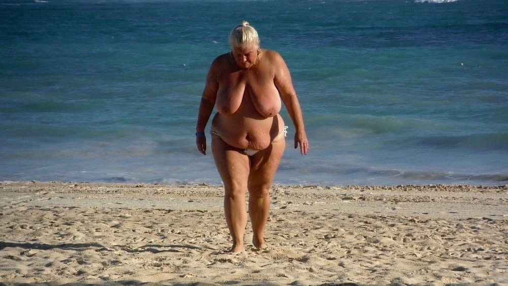 BBW matures and grannies at the beach 509 #82257399