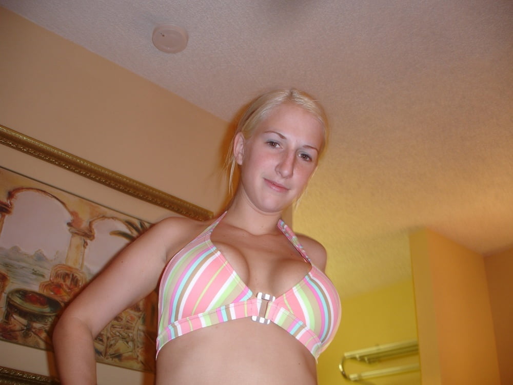 Pretty blonde with implants #101530998