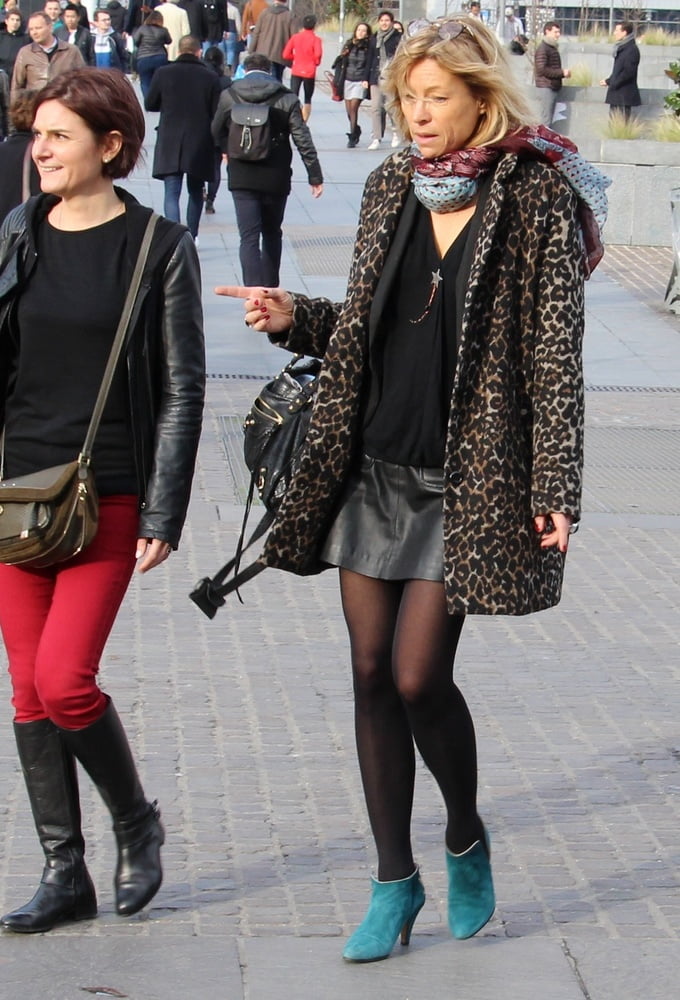 Street Pantyhose - French Sluts in PH and Leather Skirts #91186312