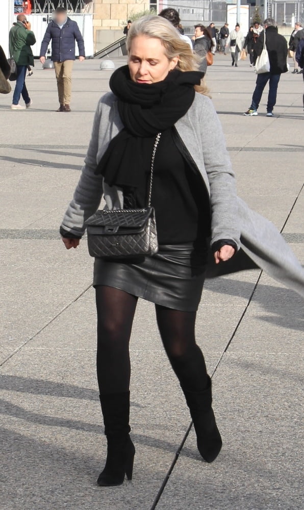 Street Pantyhose - French Sluts in PH and Leather Skirts #91186318