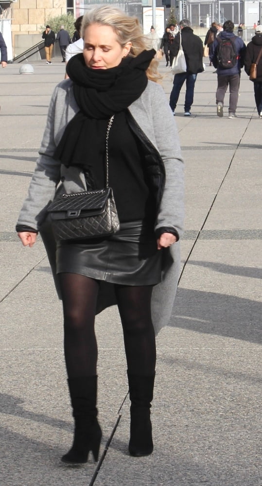 Street Pantyhose - French Sluts in PH and Leather Skirts #91186320