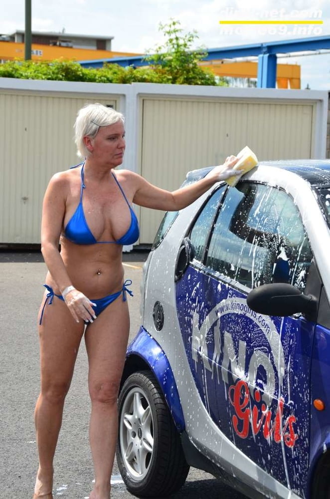 Jill Summer at the carwash in a bikini and topless #106700457