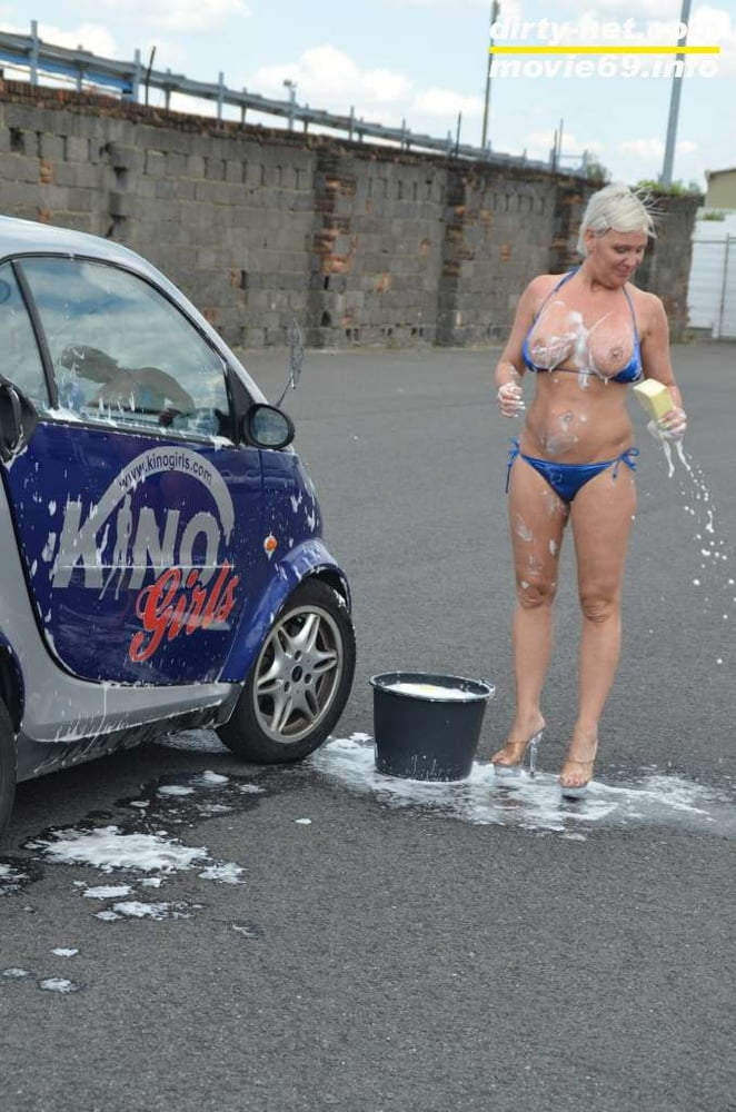 Jill Summer at the carwash in a bikini and topless #106700482