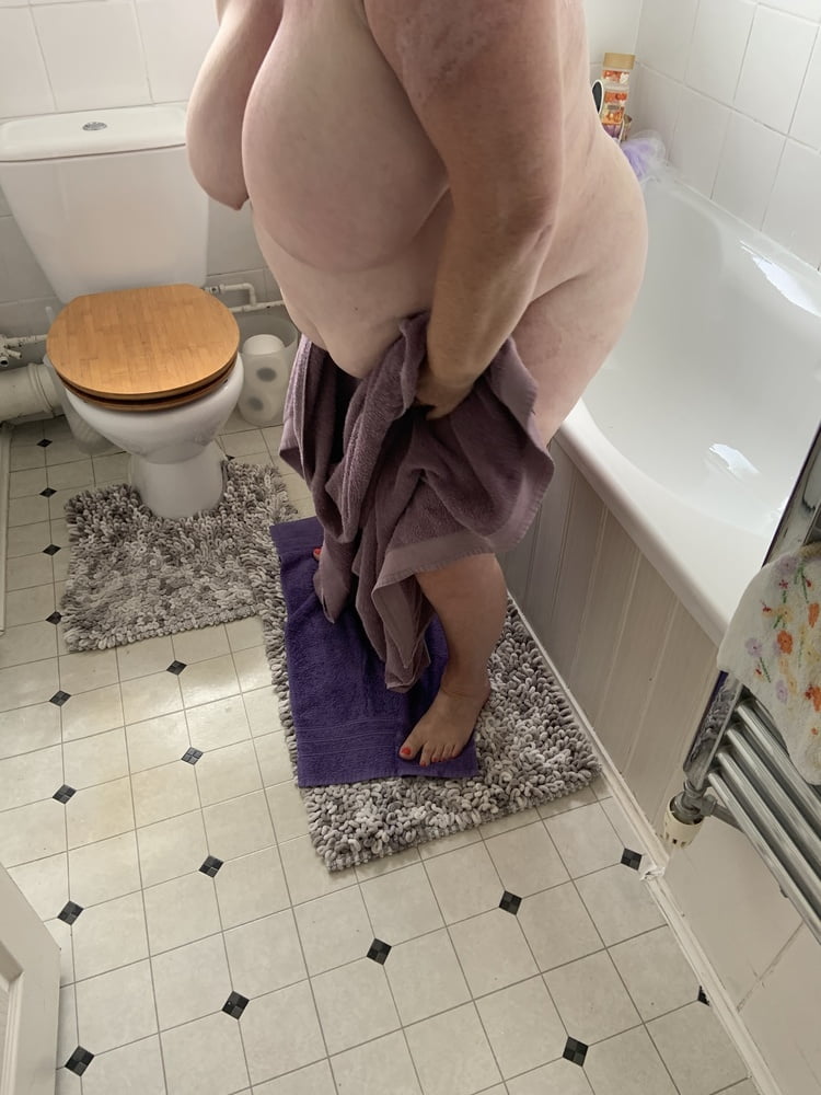 My BBW wife in the shower and getting ready #89477059