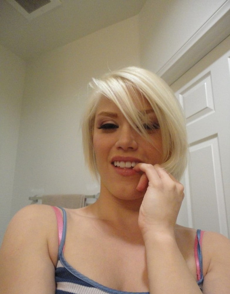 SHORT HAIR BLONDE SUCK AND FUCK #91765931