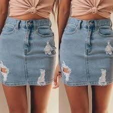 Jeans miniskirts #88357542