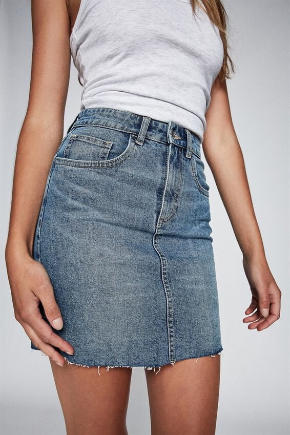 Jeans miniskirts #88357568
