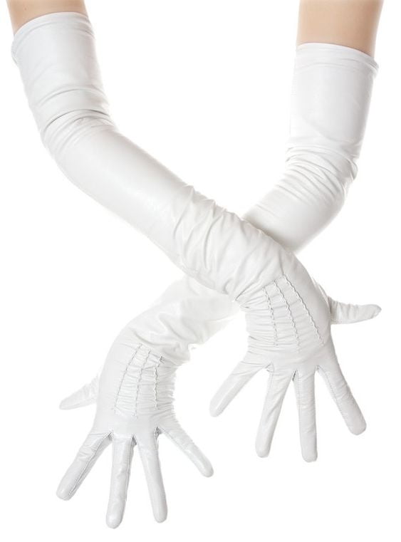 Weiße Lederhandschuhe 3 - von redbull18
 #97420599
