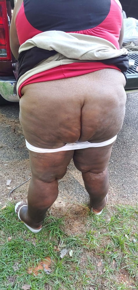Fucking fat black granny outside at the park #95539612