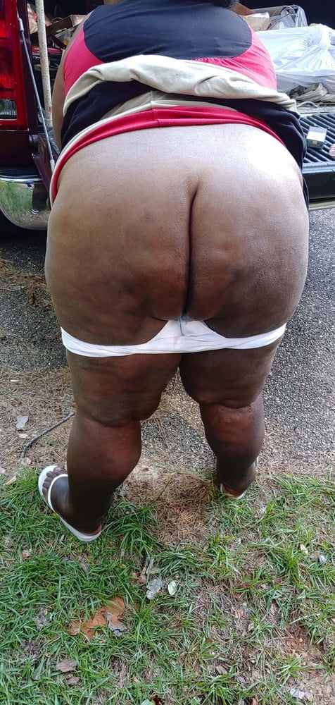 Fucking fat black granny outside at the park #95539613