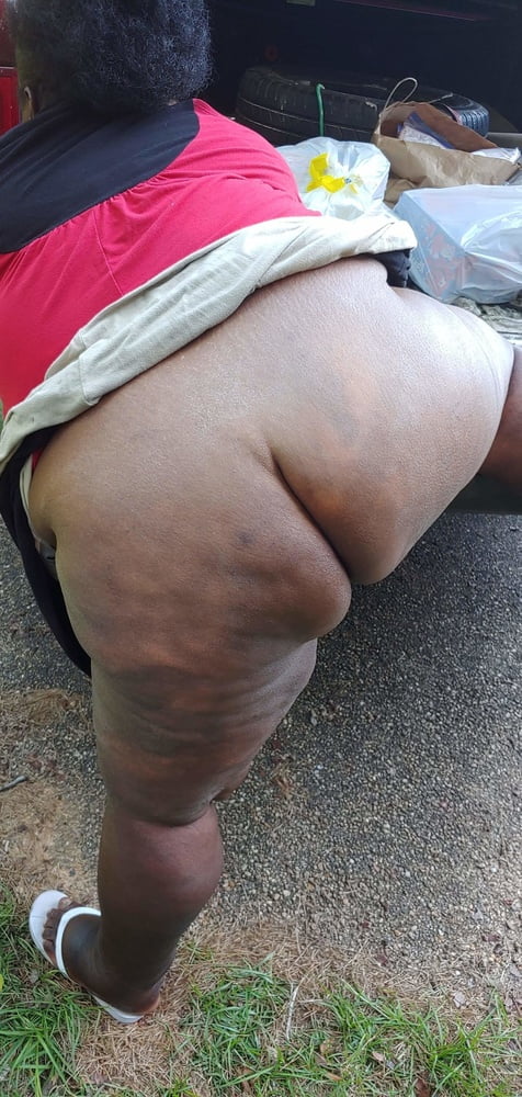 Fucking fat black granny outside at the park #95539614