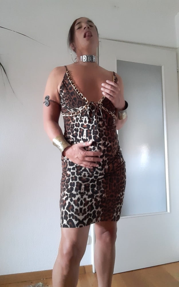 Tygra slut in leopard dress for Longdick Jack. #107181045