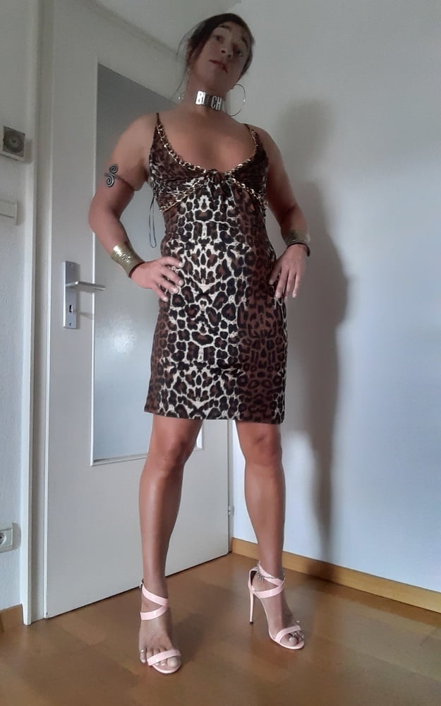 Tygra slut in leopard dress for Longdick Jack. #107181080