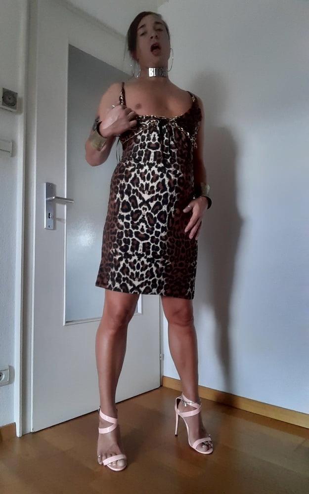 Tygra slut in leopard dress for Longdick Jack. #107181082