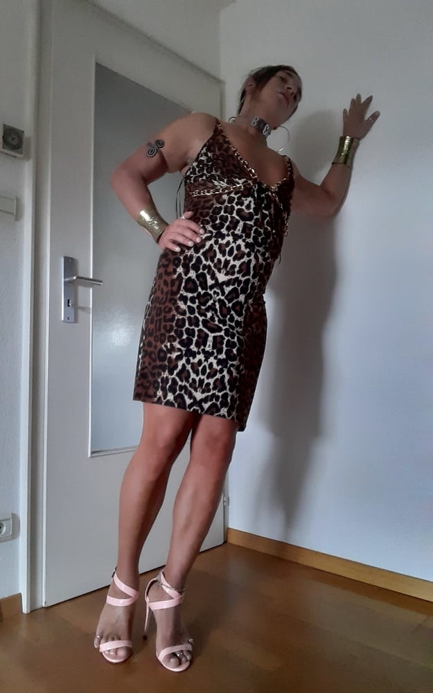 Tygra slut in leopard dress for Longdick Jack. #107181086