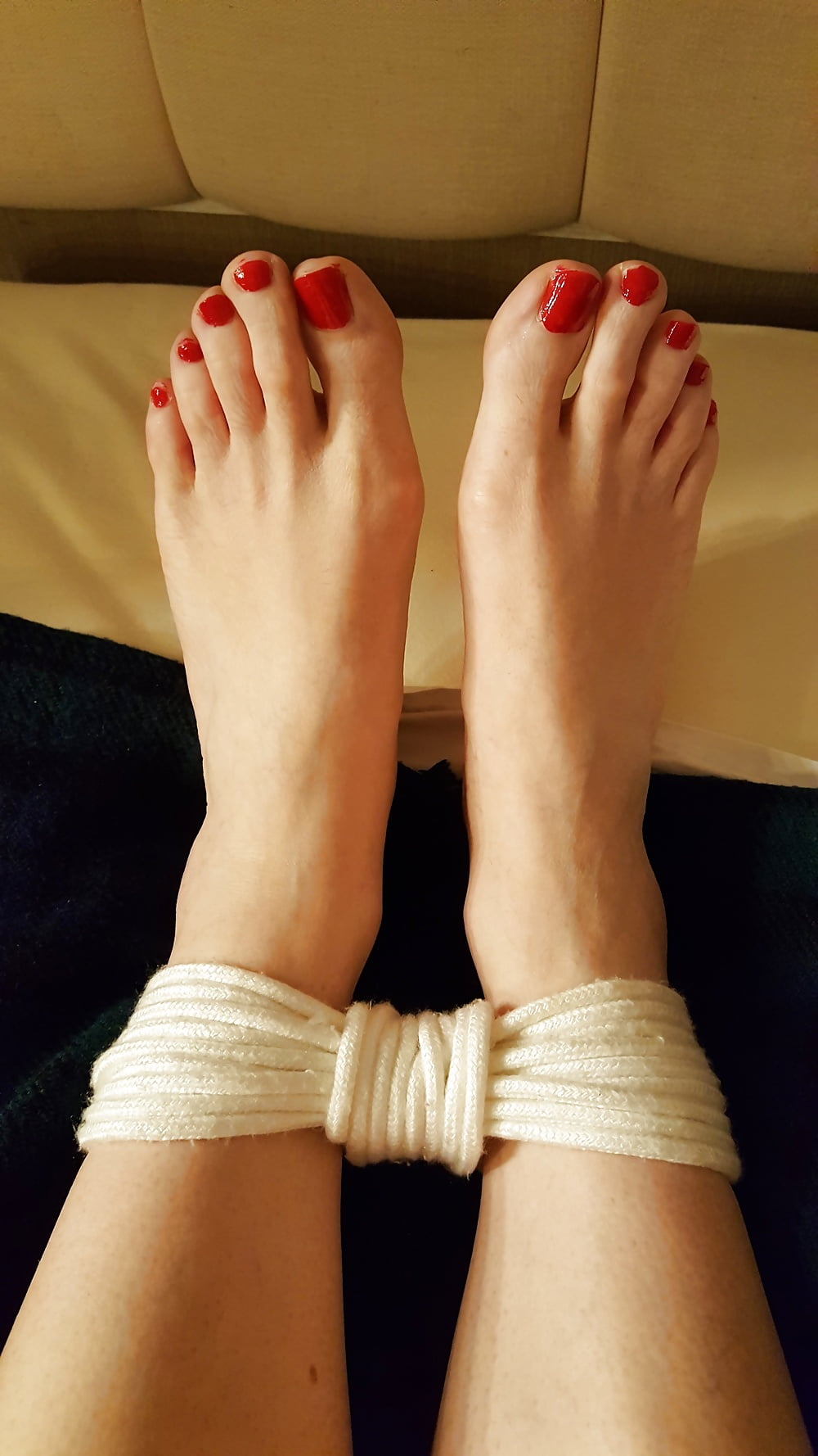 Painted toes. Tied ankles and legs then Doxy Fun #107051519