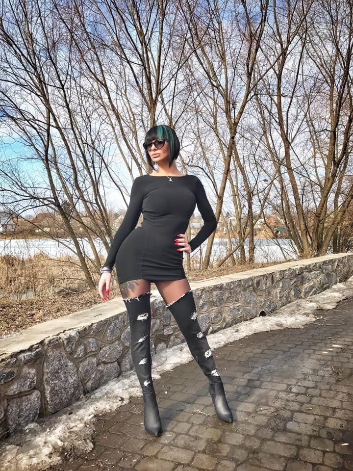 sexy european lady Viktoria in tights pantyhose nylon legs #100891056