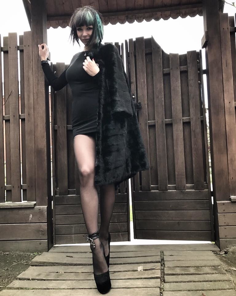 sexy european lady Viktoria in tights pantyhose nylon legs #100891080