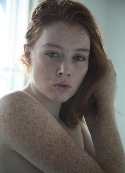 Beautiful freckled girl #90295313