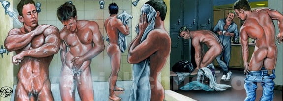 Cartoon Homosexuell ( Sex und Wasser)
 #93393759
