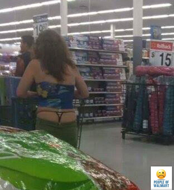 Tangaslip, durchsichtig, kurze Shorts bei Walmart
 #101406809