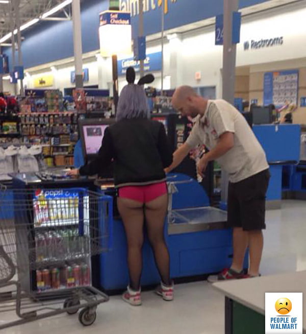 Tangaslip, durchsichtig, kurze Shorts bei Walmart
 #101406815