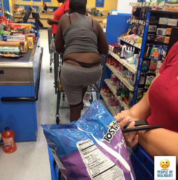 Tangaslip, durchsichtig, kurze Shorts bei Walmart
 #101406833