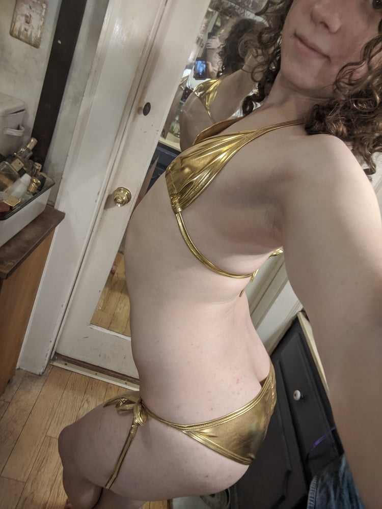 Gold Bikini and Shorts #107187290