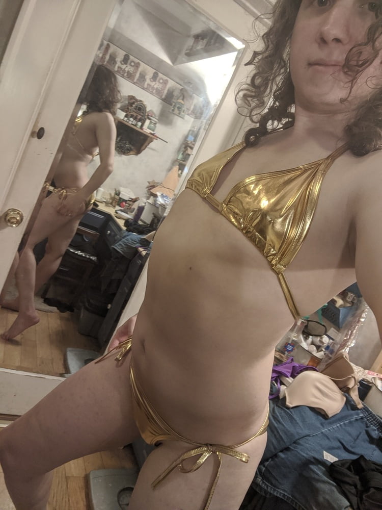 Gold Bikini and Shorts #107187291