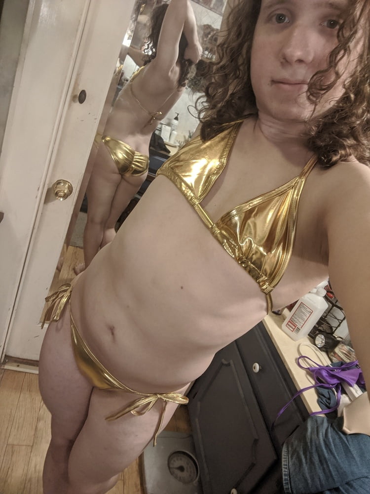 Gold Bikini and Shorts #107187292