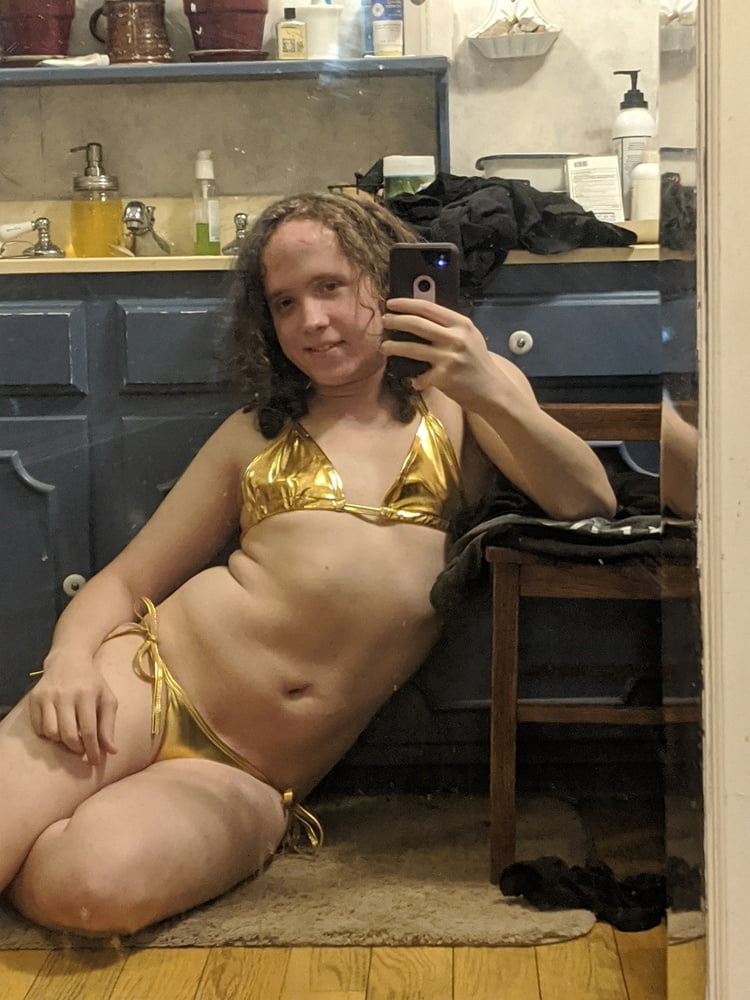 Gold Bikini and Shorts #107187294