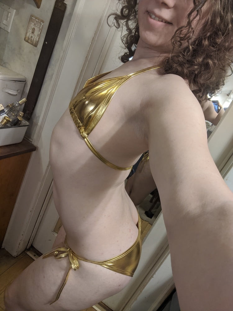 Gold Bikini and Shorts #107187303