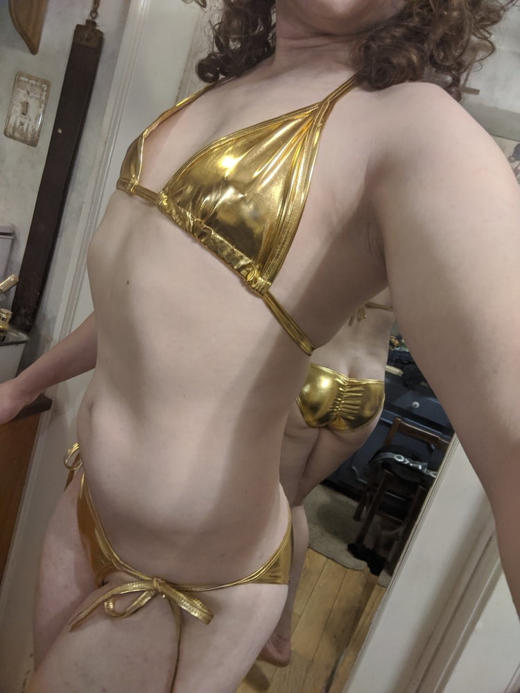 Gold Bikini and Shorts #107187306