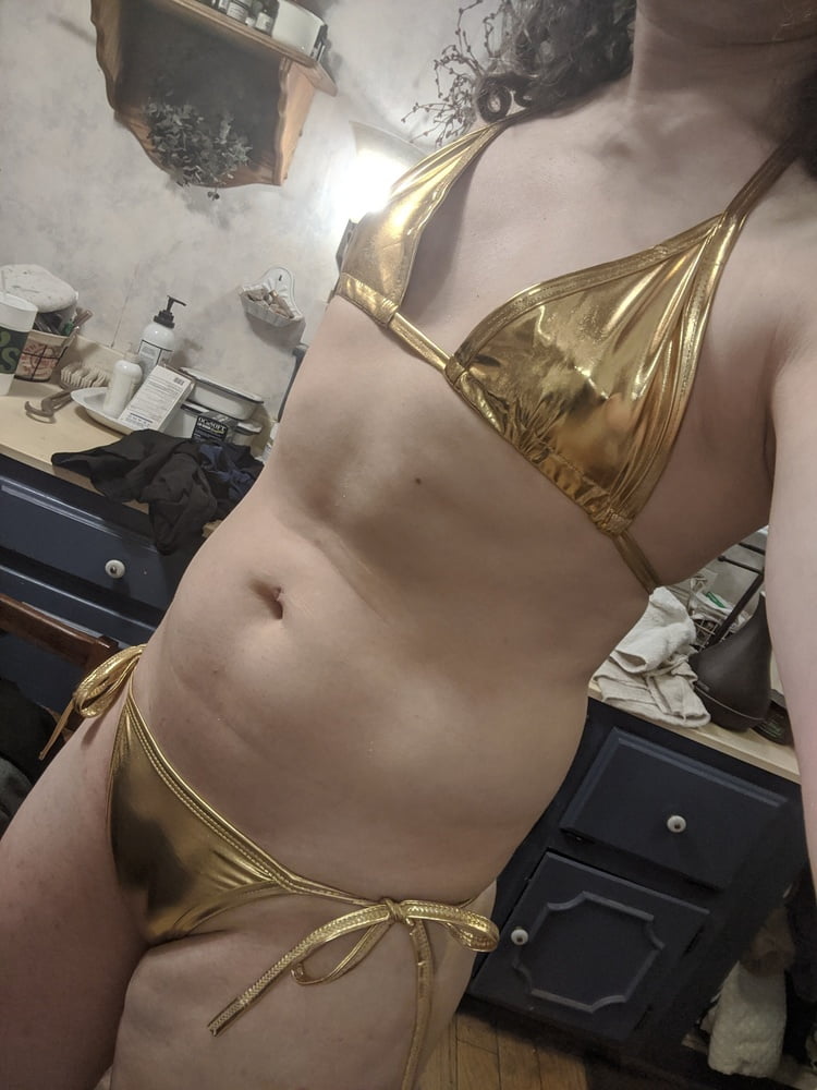 Gold Bikini and Shorts #107187307